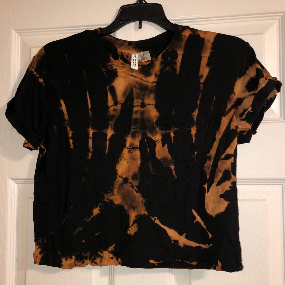Custom acid wash H&M crop top